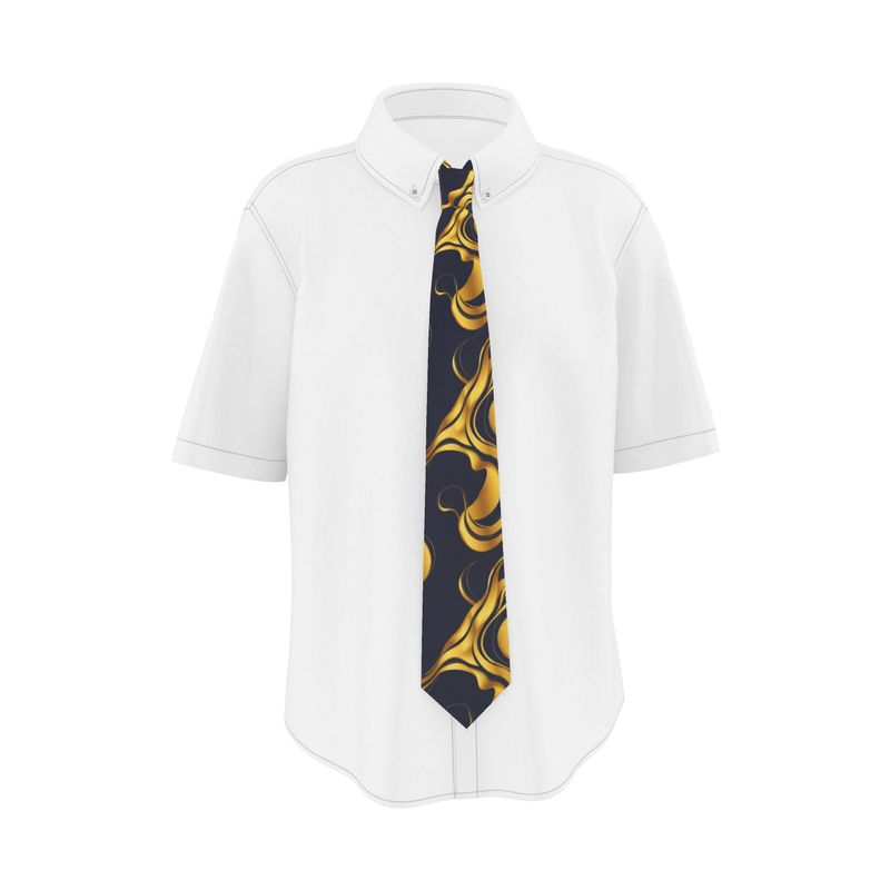 Aura Regalia – Nocturne Flow Handmade Silk Tie-AURA REGALIA 
