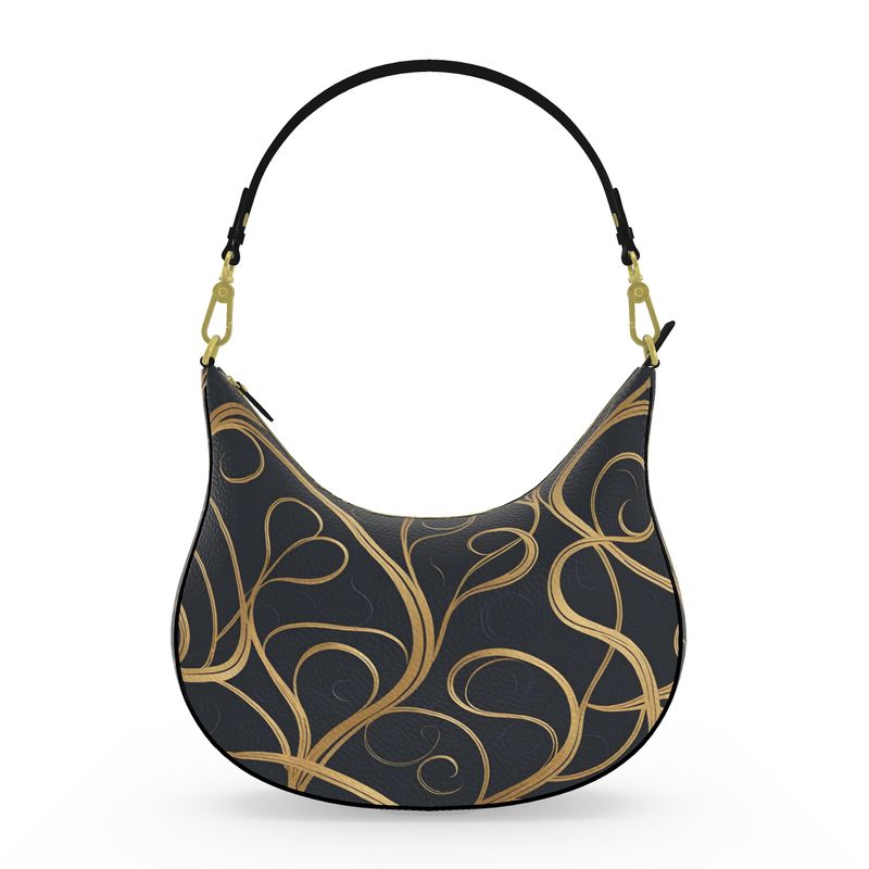 Aura Regalia - Midnight Flow Curve Hobo Bag-AURA REGALIA 