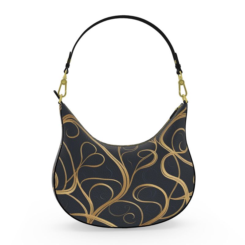 Aura Regalia - Midnight Flow Curve Hobo Bag-AURA REGALIA 