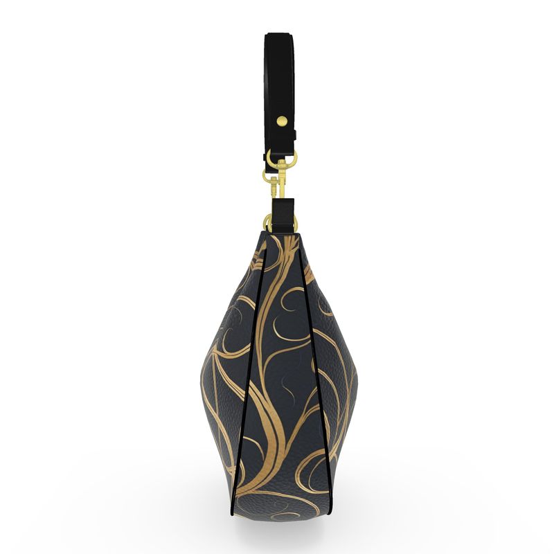 Aura Regalia - Midnight Flow Curve Hobo Bag-AURA REGALIA 