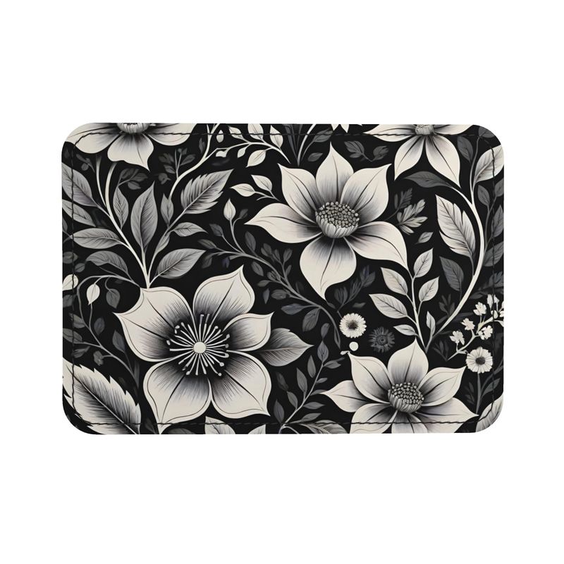 The Monolith Bloom | Botanical Black and white Designer handbag | Aura Regalia