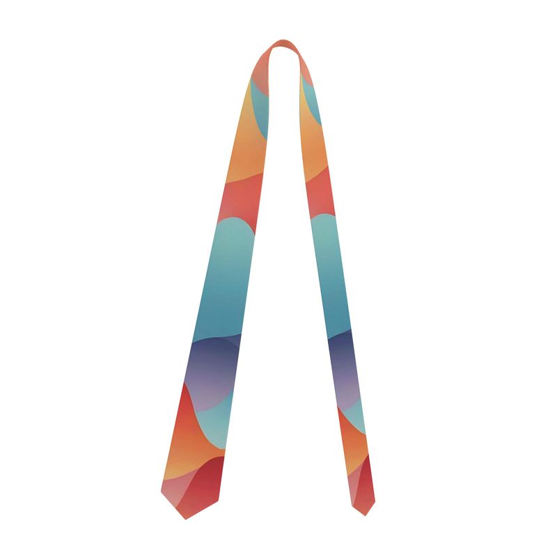 Colorful Waves Necktie | Aura Regalia