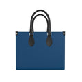 Blue Leather Shopper Bag-AURA REGALIA 