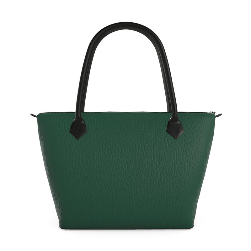 Forest Green Zip Top Handbag | Aura Regalia-AURA REGALIA 