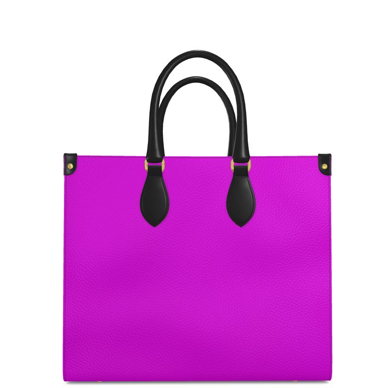 Leather Shopper Bag-AURA REGALIA 