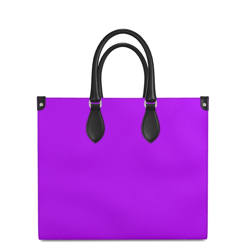 Leather Shopper Bag-AURA REGALIA 