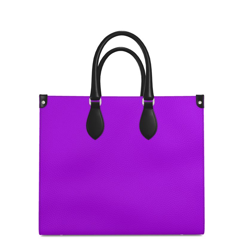 Leather Shopper Bag-AURA REGALIA 
