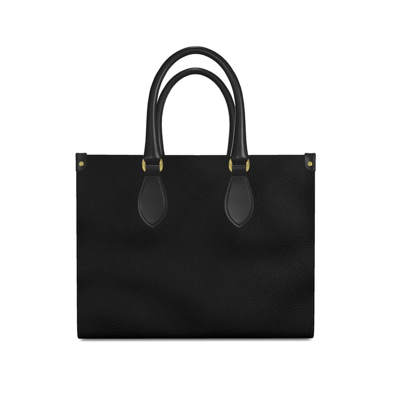 Leather Shopper Bag-AURA REGALIA 