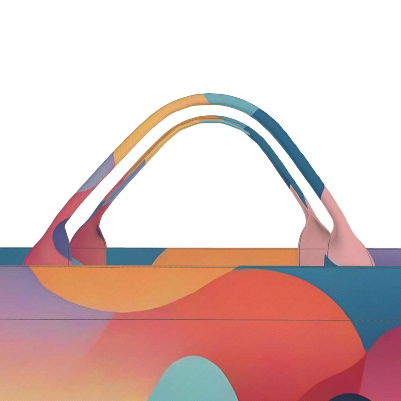 Colorful Wave Carryall Tote Bags-AURA REGALIA 