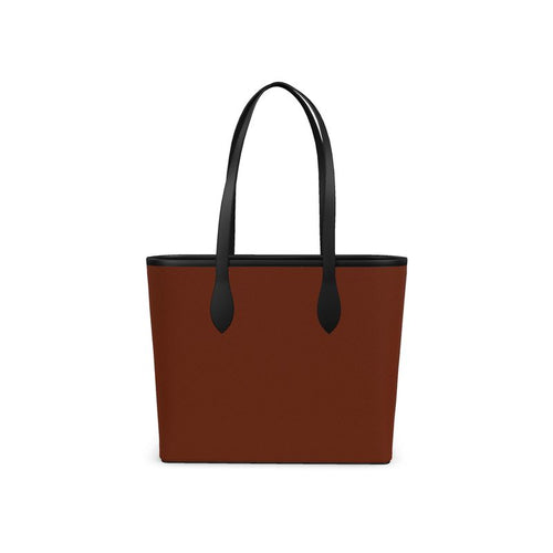 Aura Regalia: Dark Rose City Shopper | Leather Tote-AURA REGALIA 