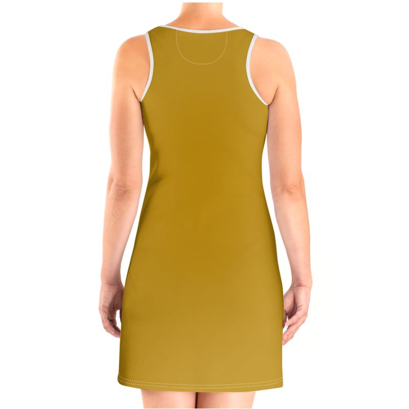 Golden Vest Dress-AURA REGALIA 