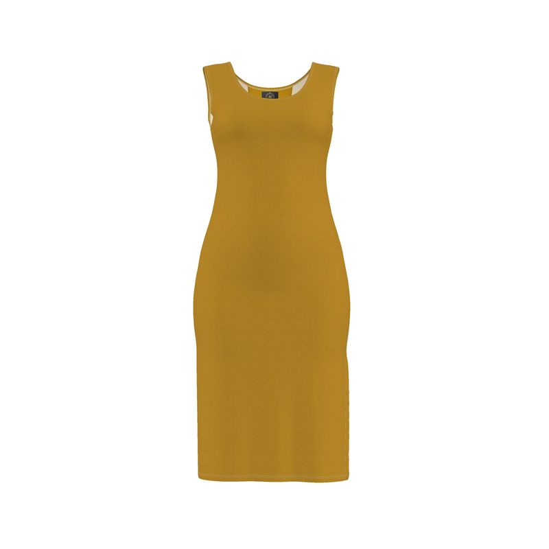 Golden Hour Bodycon Dress-AURA REGALIA 