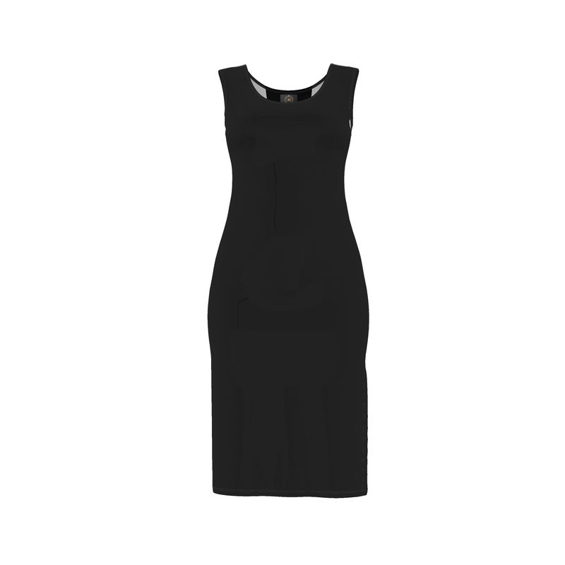 Midnight Contour Bodycon Dress-AURA REGALIA 
