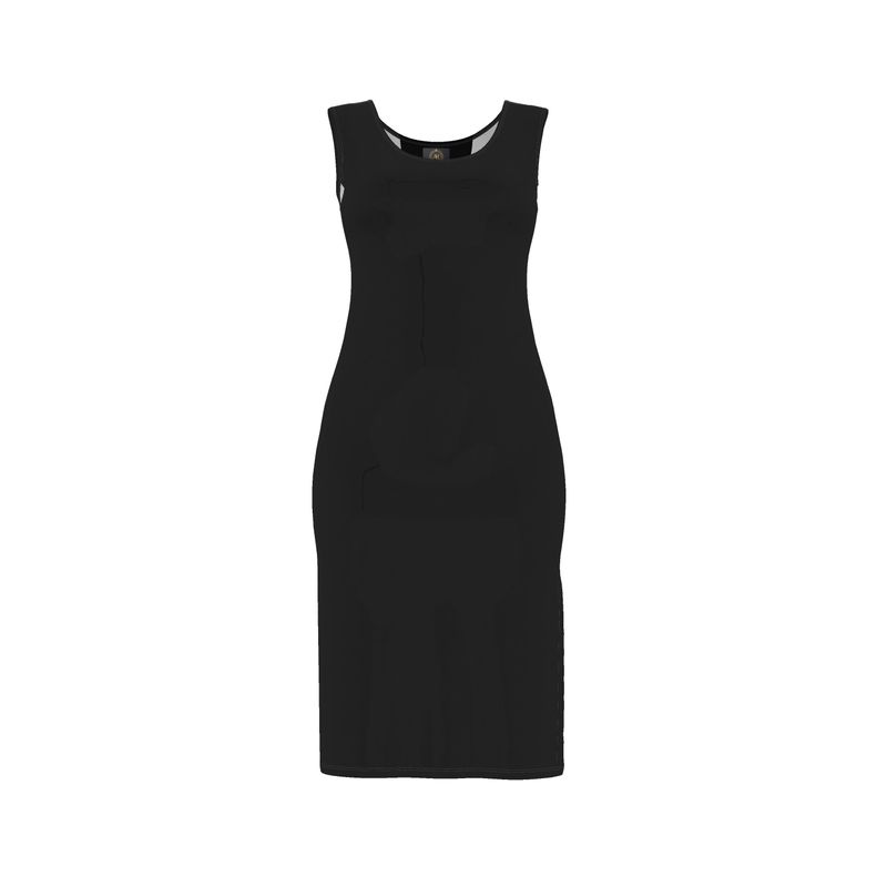 Midnight Contour Bodycon Dress-AURA REGALIA 