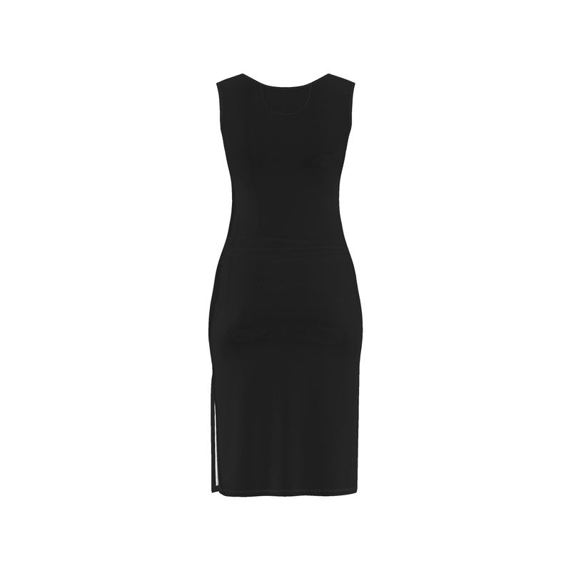 Midnight Contour Bodycon Dress-AURA REGALIA 