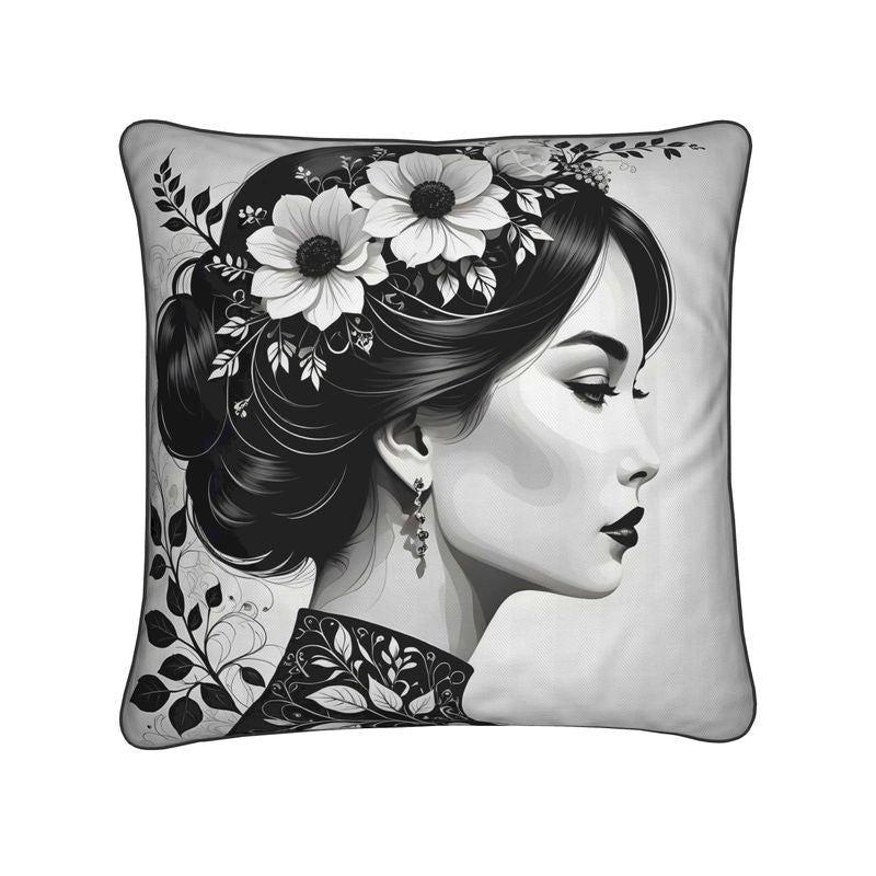 Flowers Lady Cushions | Aura Regalia