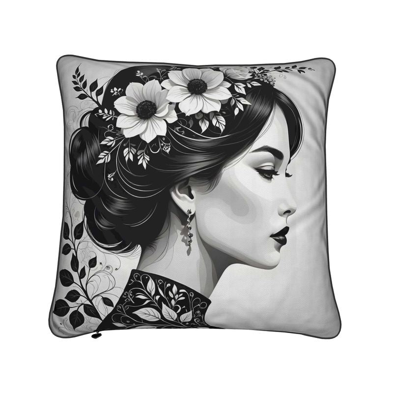 Flowers Lady Cushions | Aura Regalia