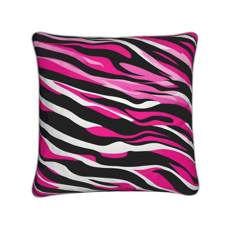 Wild Pink Zebra Cushions | Aura Regalia