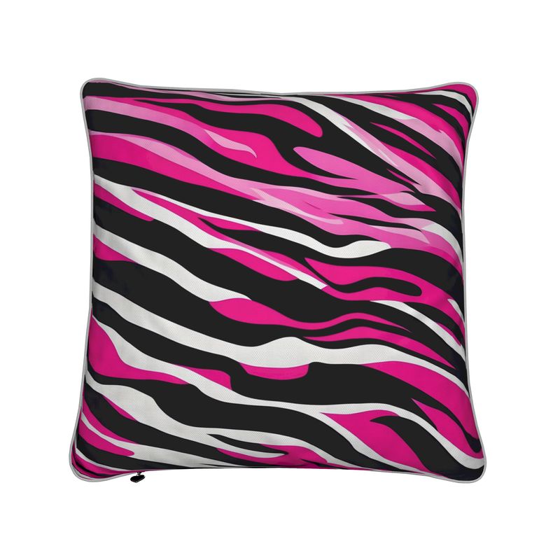 Wild Pink Zebra Cushions | Aura Regalia