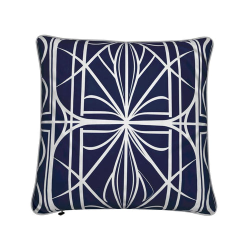 Art Deco Navy and White Cushions | Aura Regalia