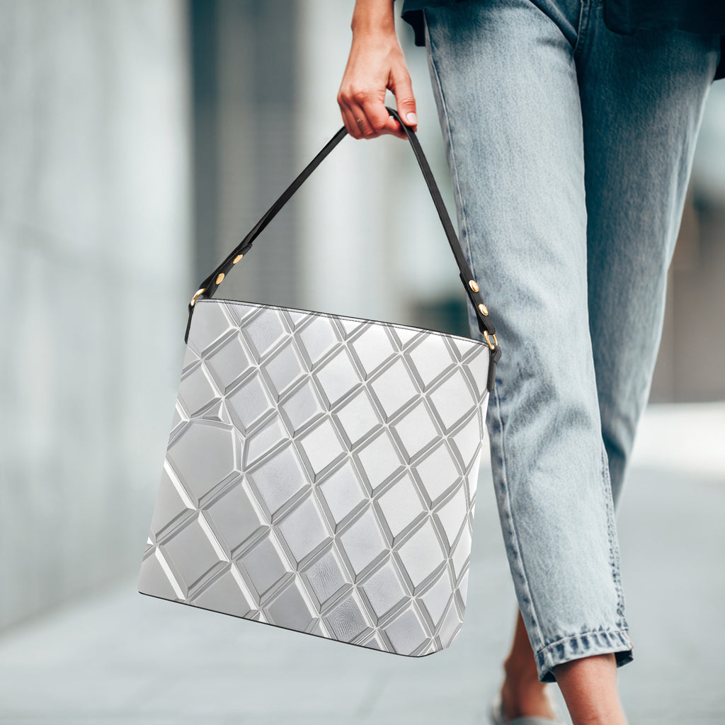 Silver Charm Bucket Bag | Aura Regalia-AURA REGALIA 