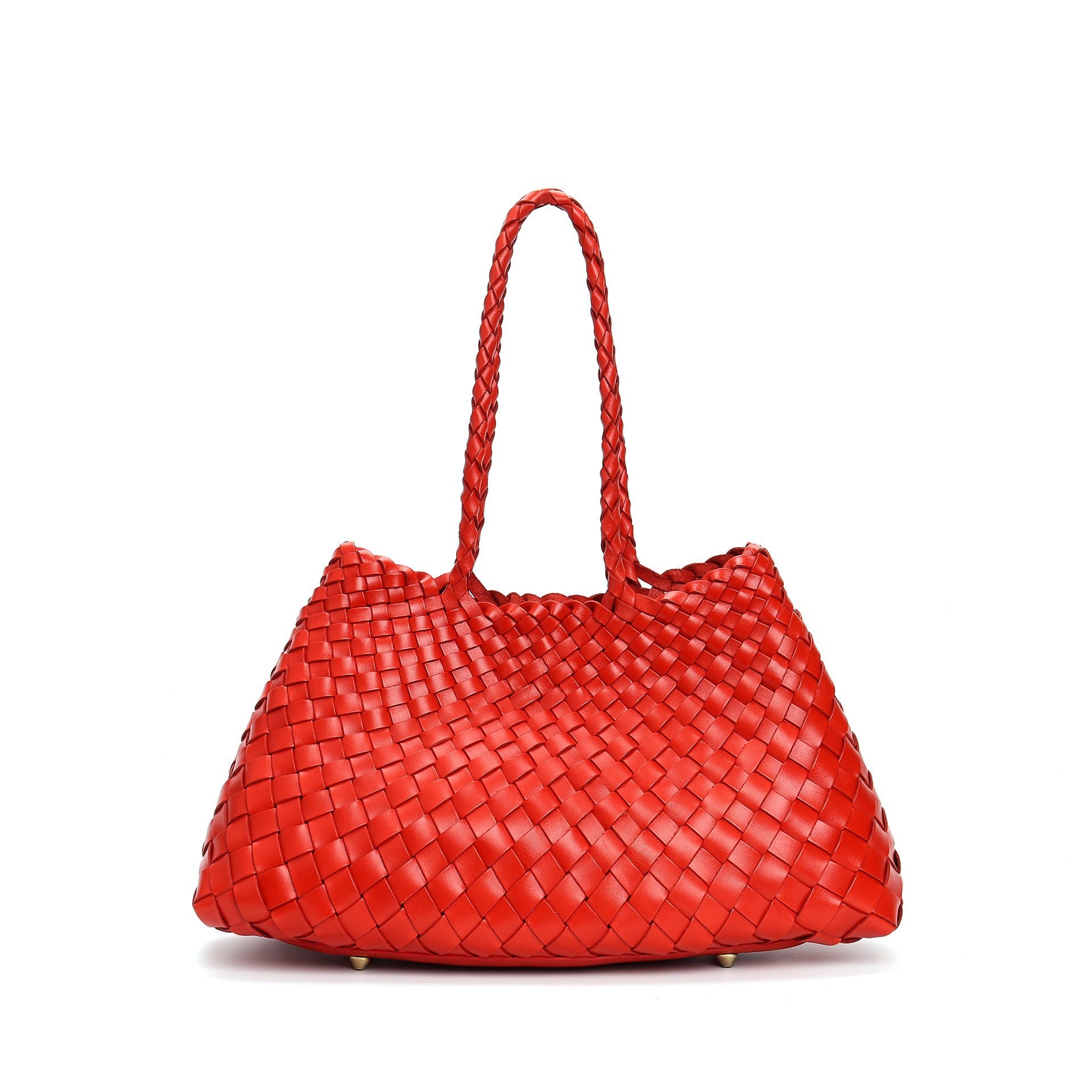 Trendy Retro Large Capacity Handbag Pure Handmade Woven Maternity Bag Commuter Shoulder Tote Bag-AURA REGALIA 