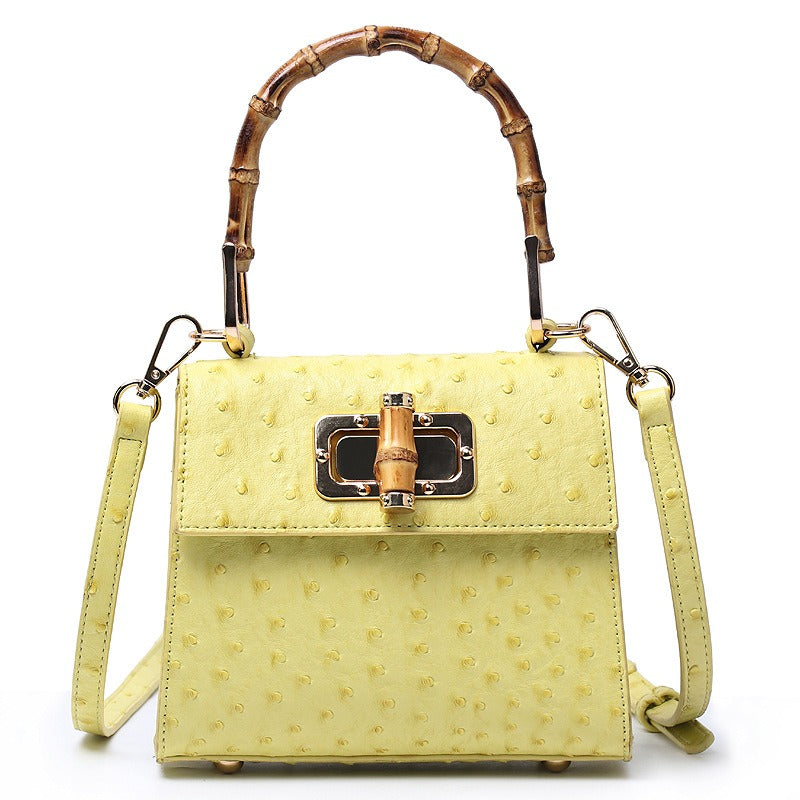 Buckle bag ostrich pattern single shoulder diagonal cross women's bag-AURA REGALIA 