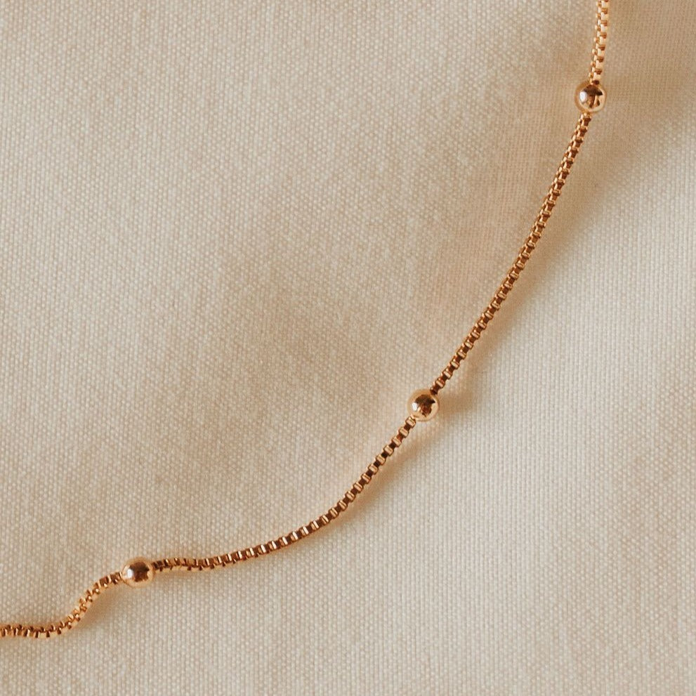 Annie Gold Filled Satellite Necklace-AURA REGALIA 