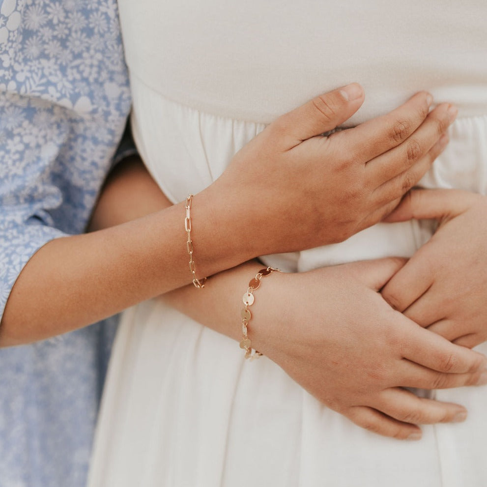 Chloe Gold Filled Coin Bracelet-AURA REGALIA 