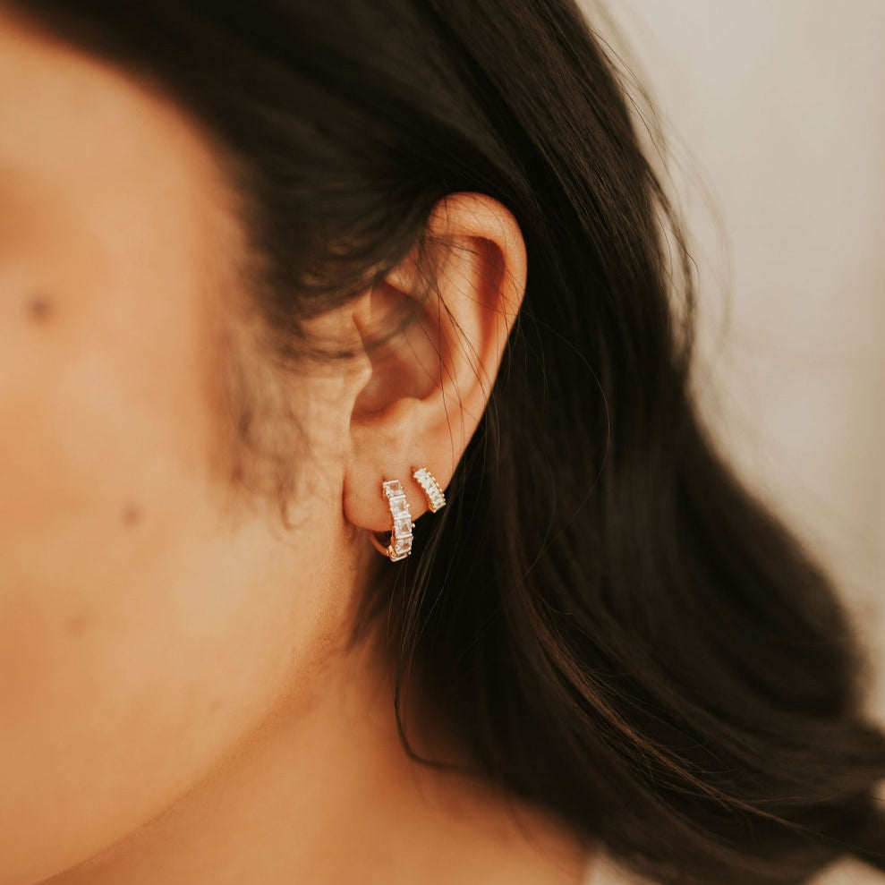 Ivy Diamond Hoops-AURA REGALIA 