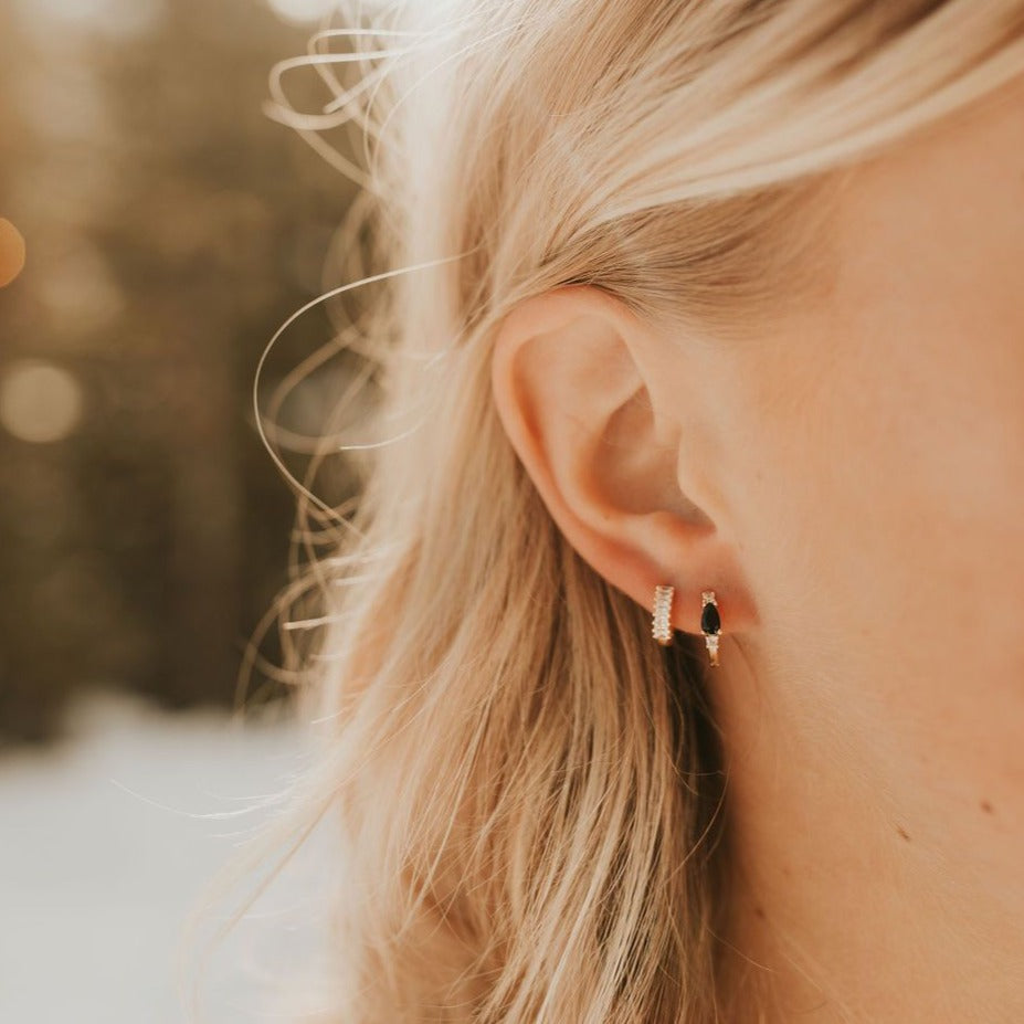Ivy Diamond Hoops-AURA REGALIA 