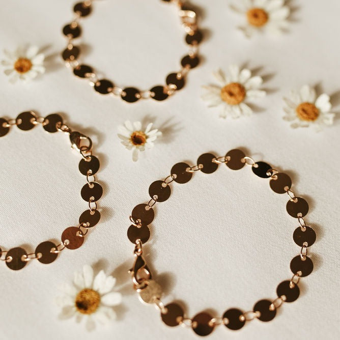 Chloe Gold Filled Coin Bracelet-AURA REGALIA 