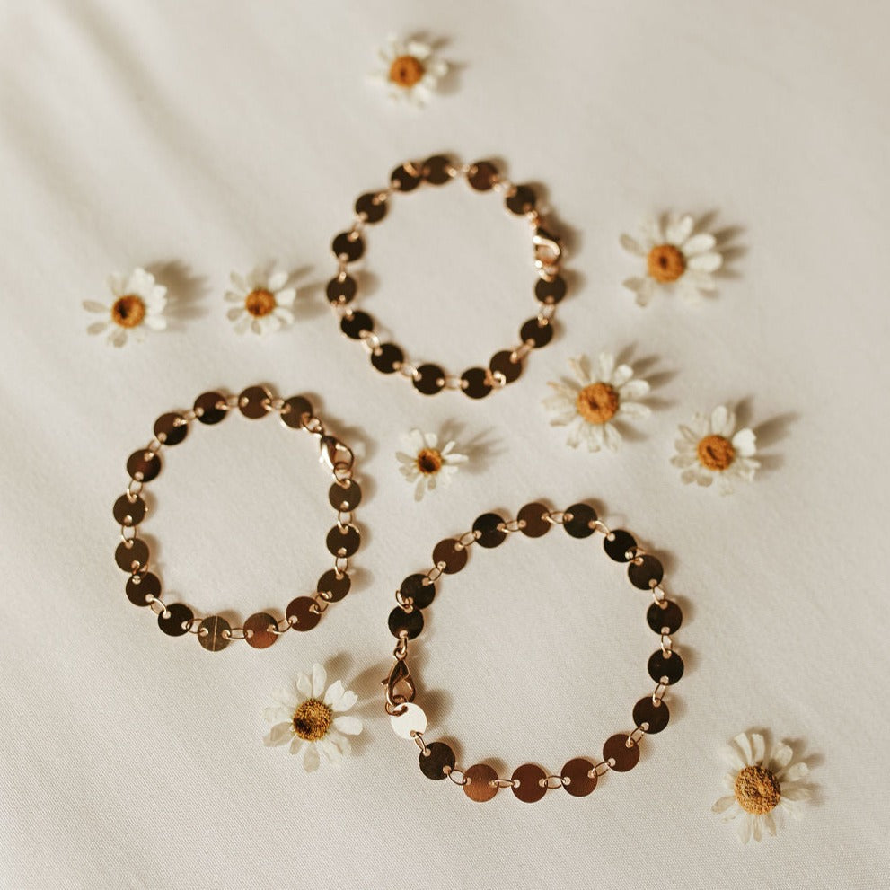 Chloe Gold Filled Coin Bracelet-AURA REGALIA 