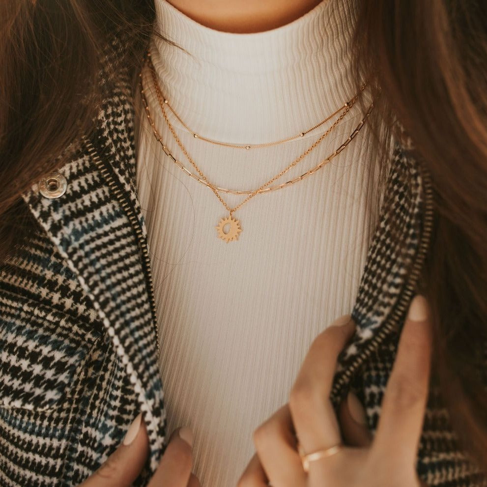 Annie Gold Filled Satellite Necklace-AURA REGALIA 