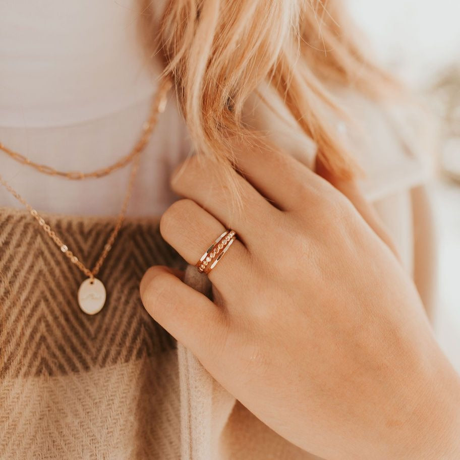 Micah Gold Filled Stacking Ring-AURA REGALIA 