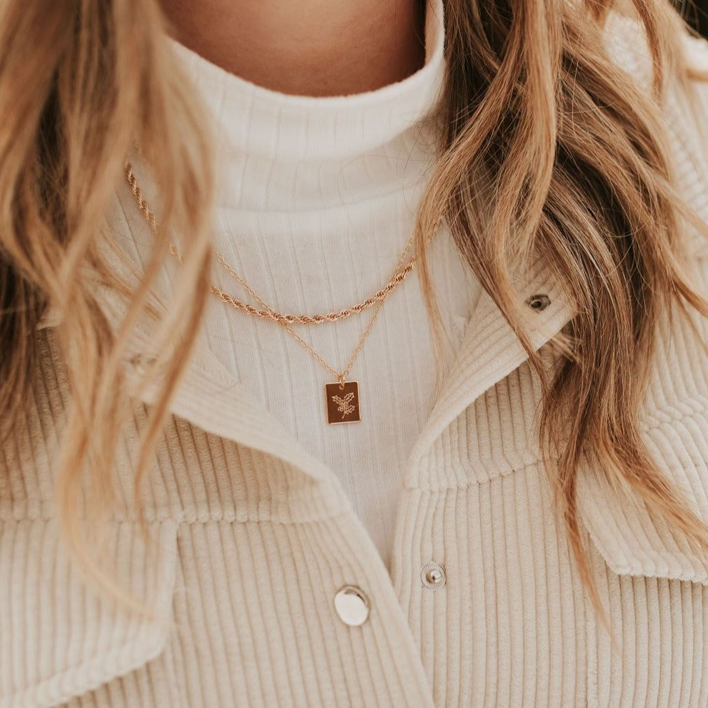 Naomi Gold Filled Rope Necklace-AURA REGALIA 