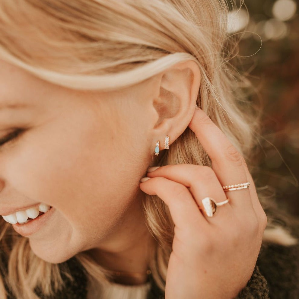 Ivy Diamond Hoops-AURA REGALIA 