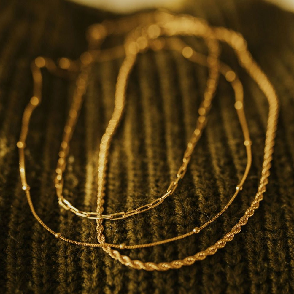 Annie Gold Filled Satellite Necklace-AURA REGALIA 