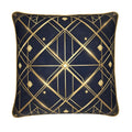 Navy and Gold Art Deco Pillow Covers | Aura Regalia