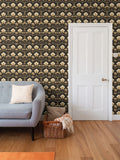 Black and Gold Repeat Pattern Wallpaper | Aura Regalia