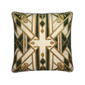 Green and Gold Art Deco Cushions | Aura Regalia