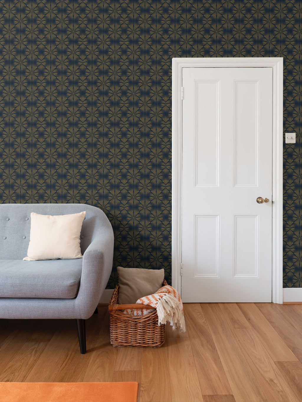 Mid-Century Night Sky Repeat Pattern Wallpaper | Aura Regalia