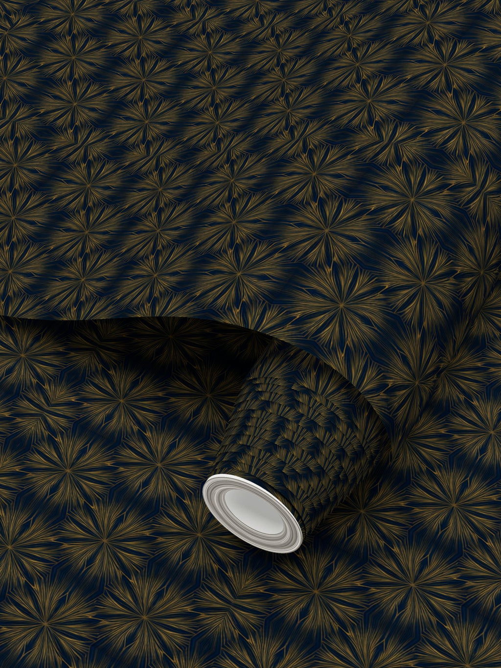 Mid-Century Night Sky Repeat Pattern Wallpaper | Aura Regalia