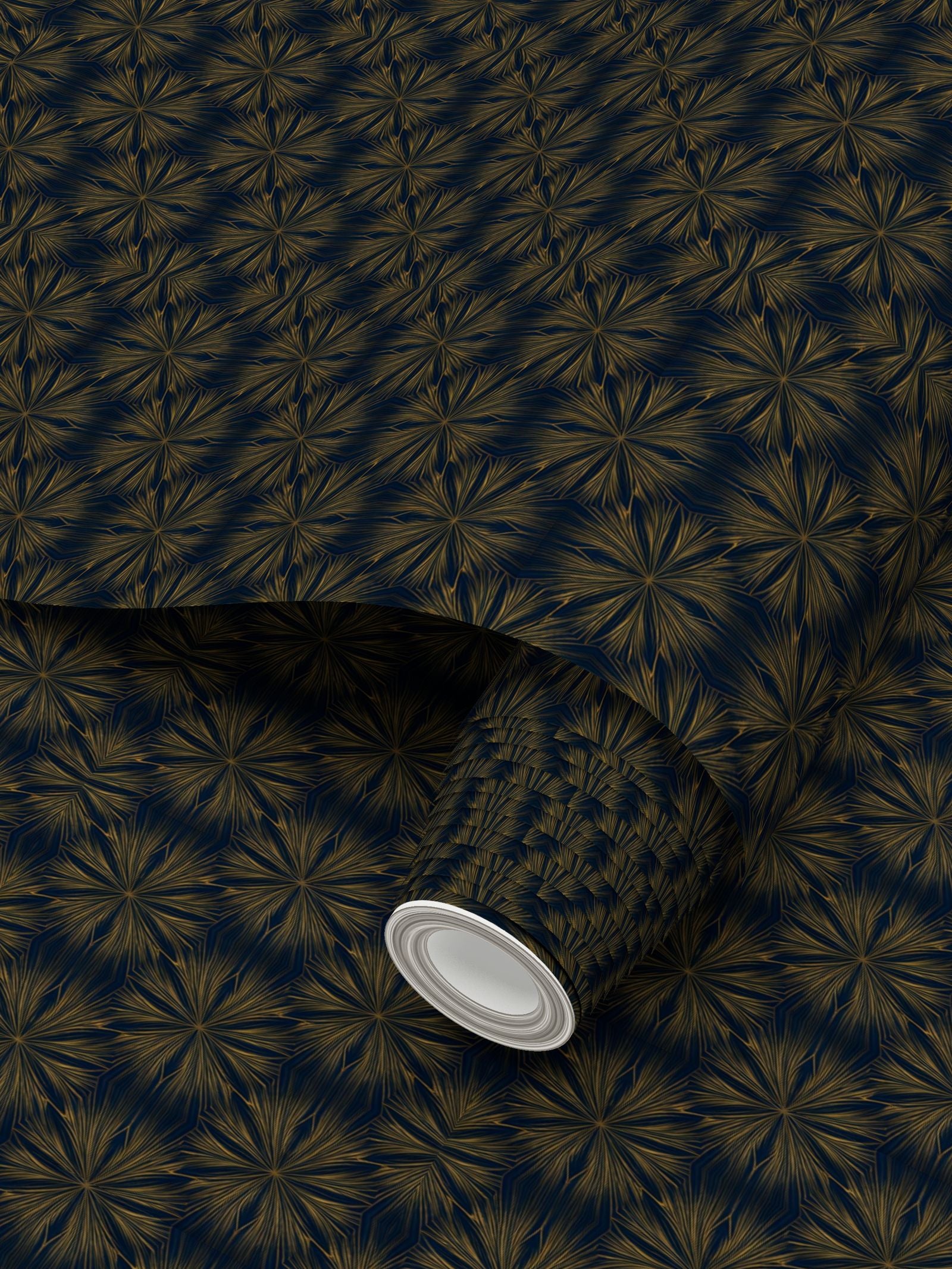 Mid-Century Night Sky Repeat Pattern Wallpaper | Aura Regalia