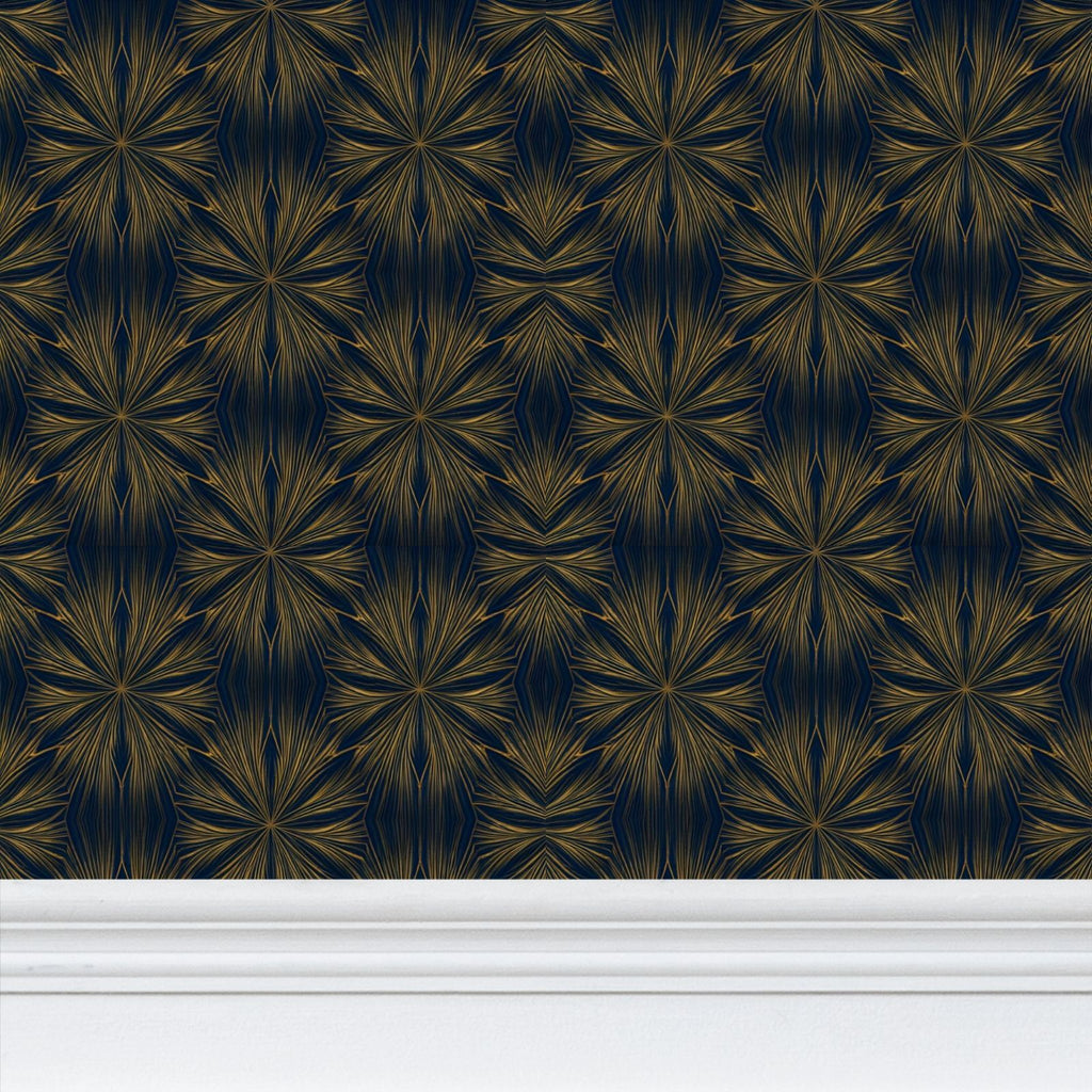 Mid-Century Night Sky Repeat Pattern Wallpaper | Aura Regalia