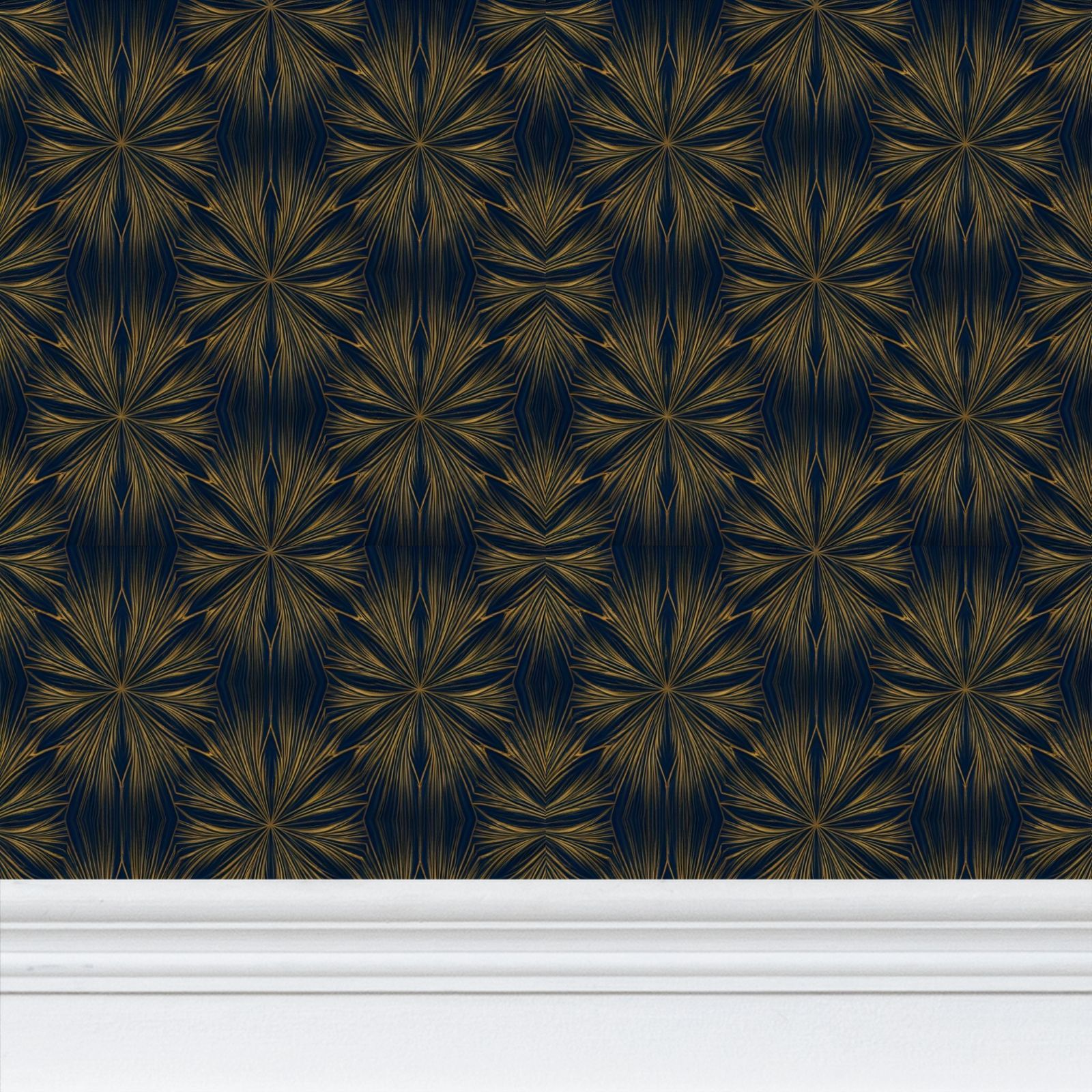 Mid-Century Night Sky Repeat Pattern Wallpaper | Aura Regalia