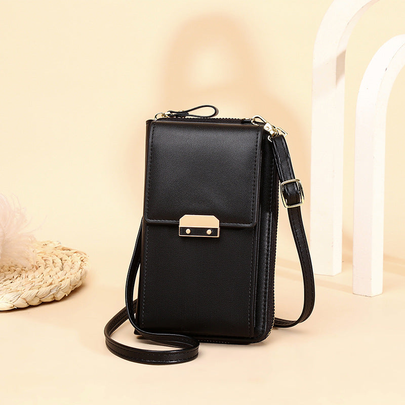 New Women's Bag Fashion Simple Shoulder Bag Messenger Bag Korean Lock Small Square Bag-AURA REGALIA 