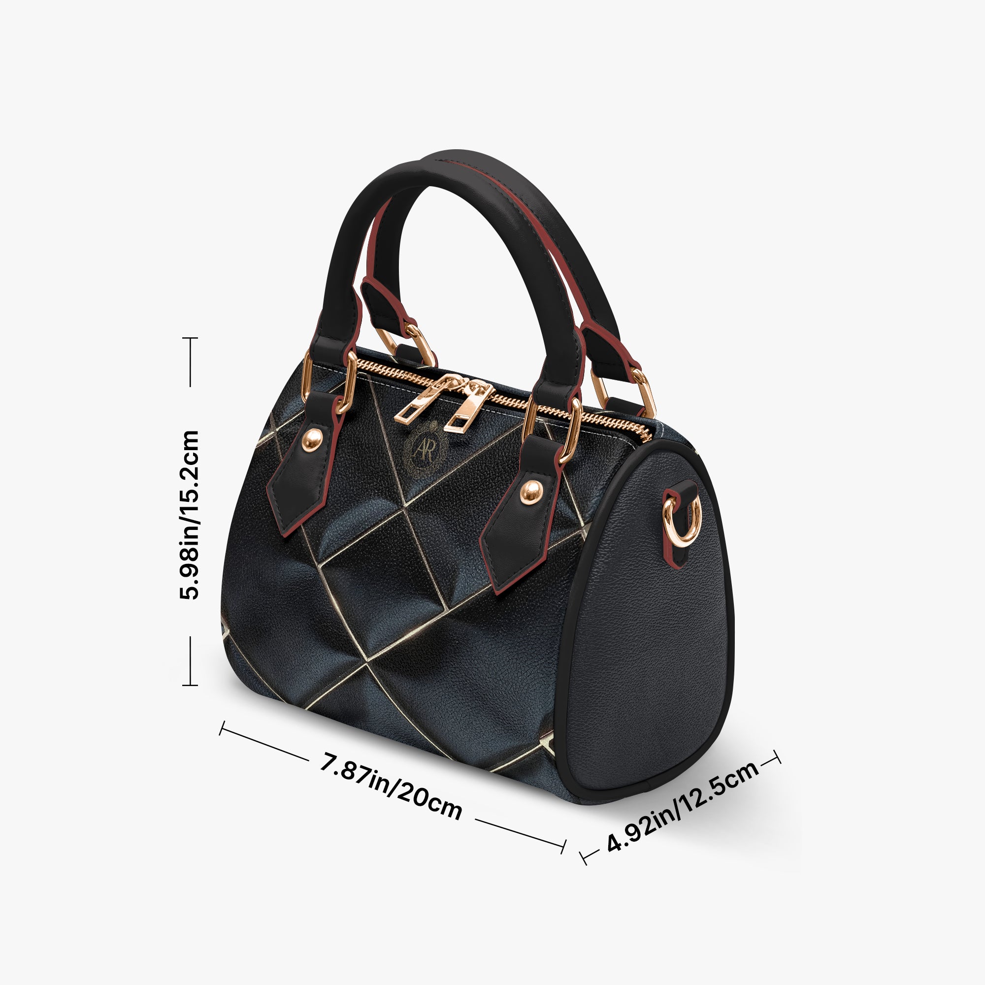 Regalia Starline Satchel – Art Deco Faux Leather Bag-AURA REGALIA 