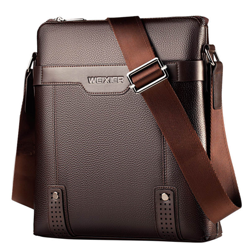 WEIXIER New Fashion PU Leather Men Messenger Bags Casual Men's Small Shoulder Bag Crossbody Business Men's Handbag Small-AURA REGALIA 