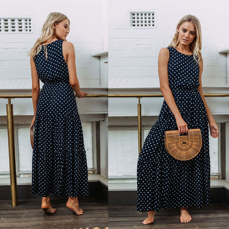 Explosion polka dot button jumpsuit-AURA REGALIA 